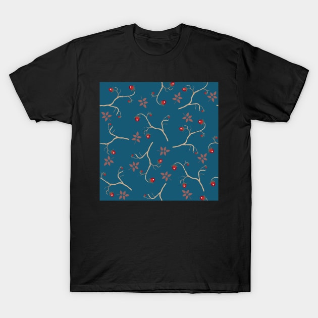 Sweet Berry Pattern T-Shirt by Kristina Stellar Scandinavian Land